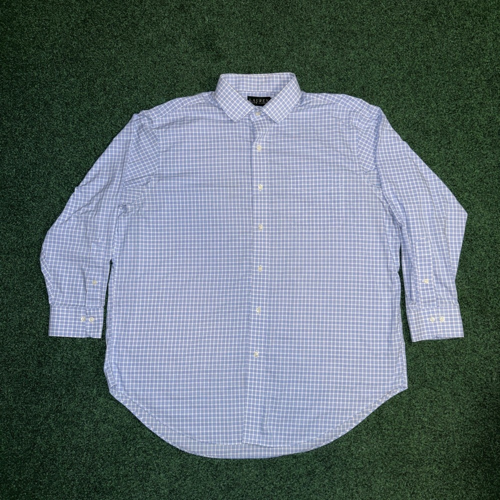Polo Ralph Lauren Men's Plaid Check Front Pocket Non Iron Size 17 1/2 32/33 K6